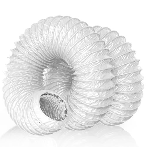 φ125mm×10m_ホワイト Honu0026Guan フレキシブルダクト 換気用 ダクトホース PVC四層構造 蛇腹式 自由伸縮 ホース 排気ダクト アルミダクト 送風ダクト 乾燥機/ダクトファン/エアコン/塗装ブース用