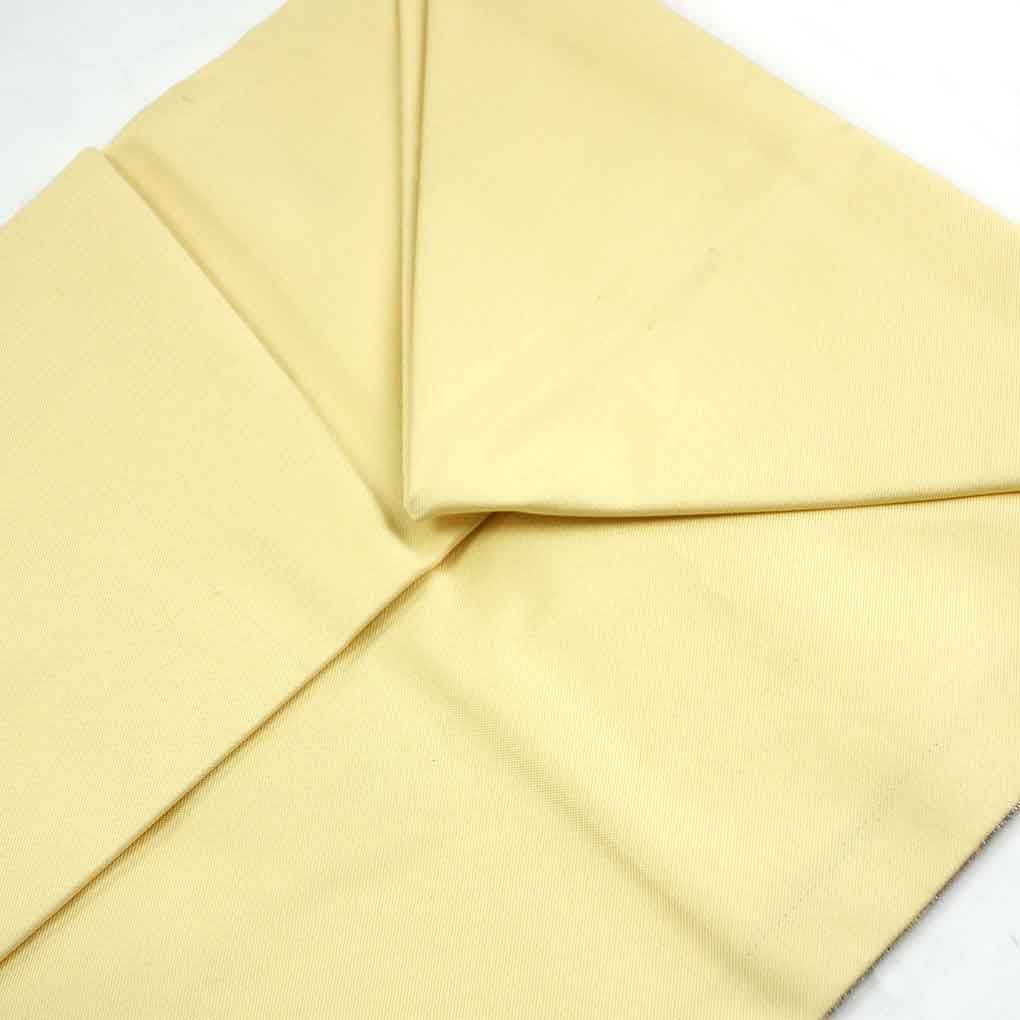 未使用品 名古屋帯 イエローベージュ 枝花 縮緬 長さ3m61cm 正絹 名古屋帯 幅30cm 長さ365cm レディース 花丸紋 秋冬春用 正絹