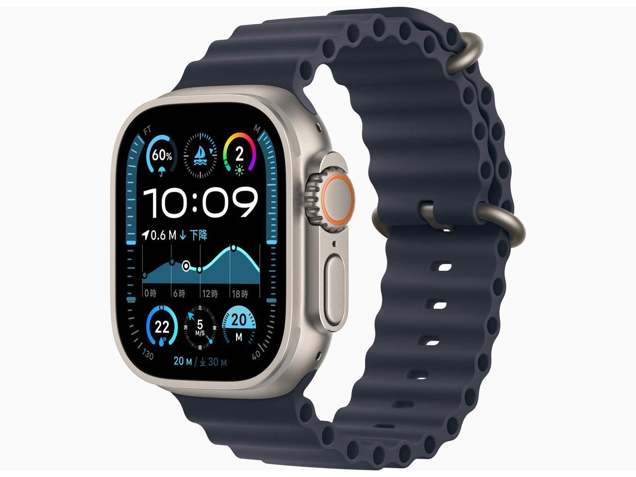 4営業日で発送 APPLE アップル MX4D3JA 24 AW U2 GPS 49 Cナチュラルチタン ネイビーオーシャンバンド ナチュラルチタニウム MX4D3J A