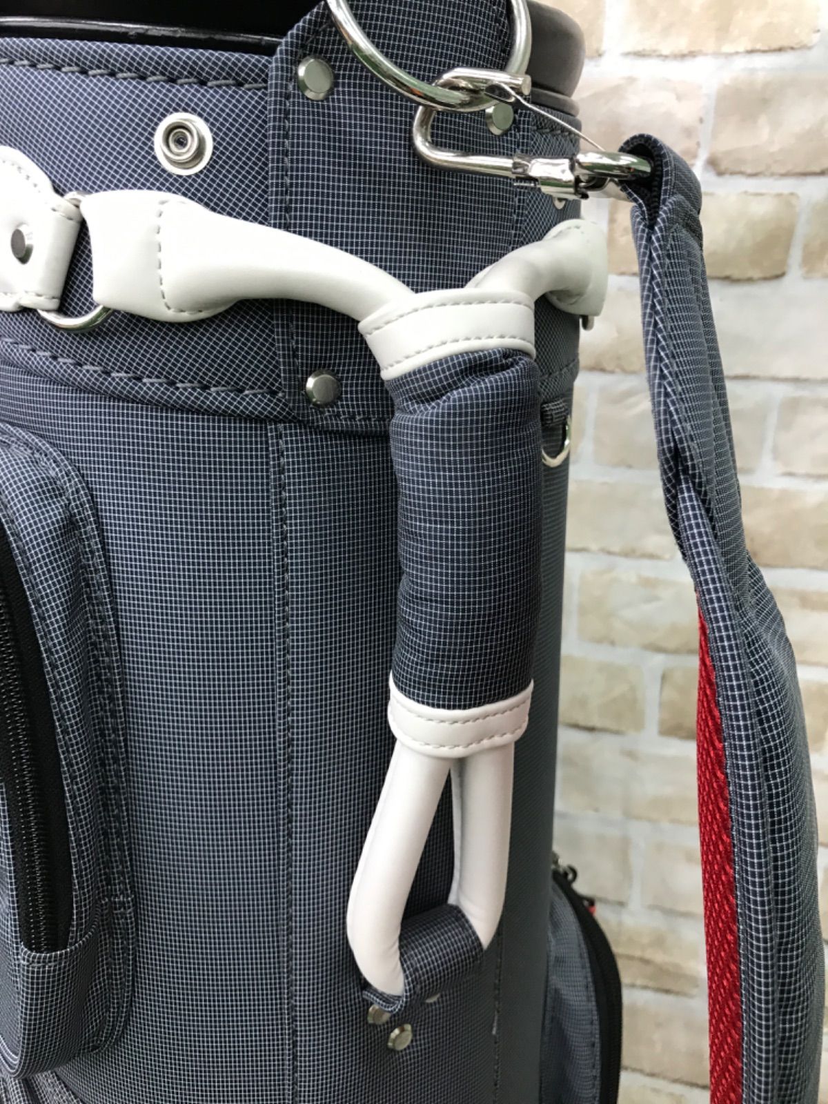 Malbon キャディバッグ ネイビー系 5分割仕切りモデル 限定デザイン✨希少 Malbon キャディバッグ ネイビー系 5分割仕切りモデル 限定