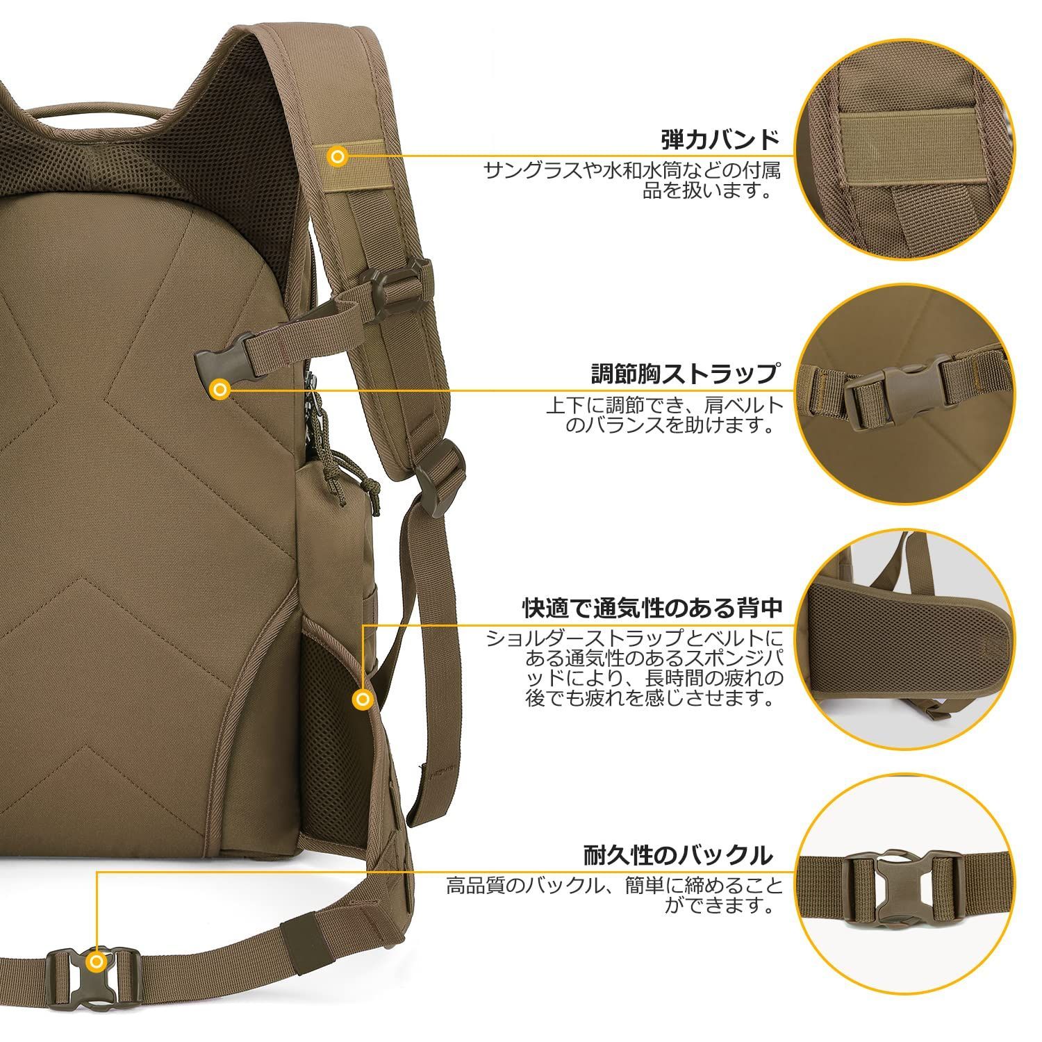 色: A カーキ 28L】マーディングトップ ミリタリー バッグパック