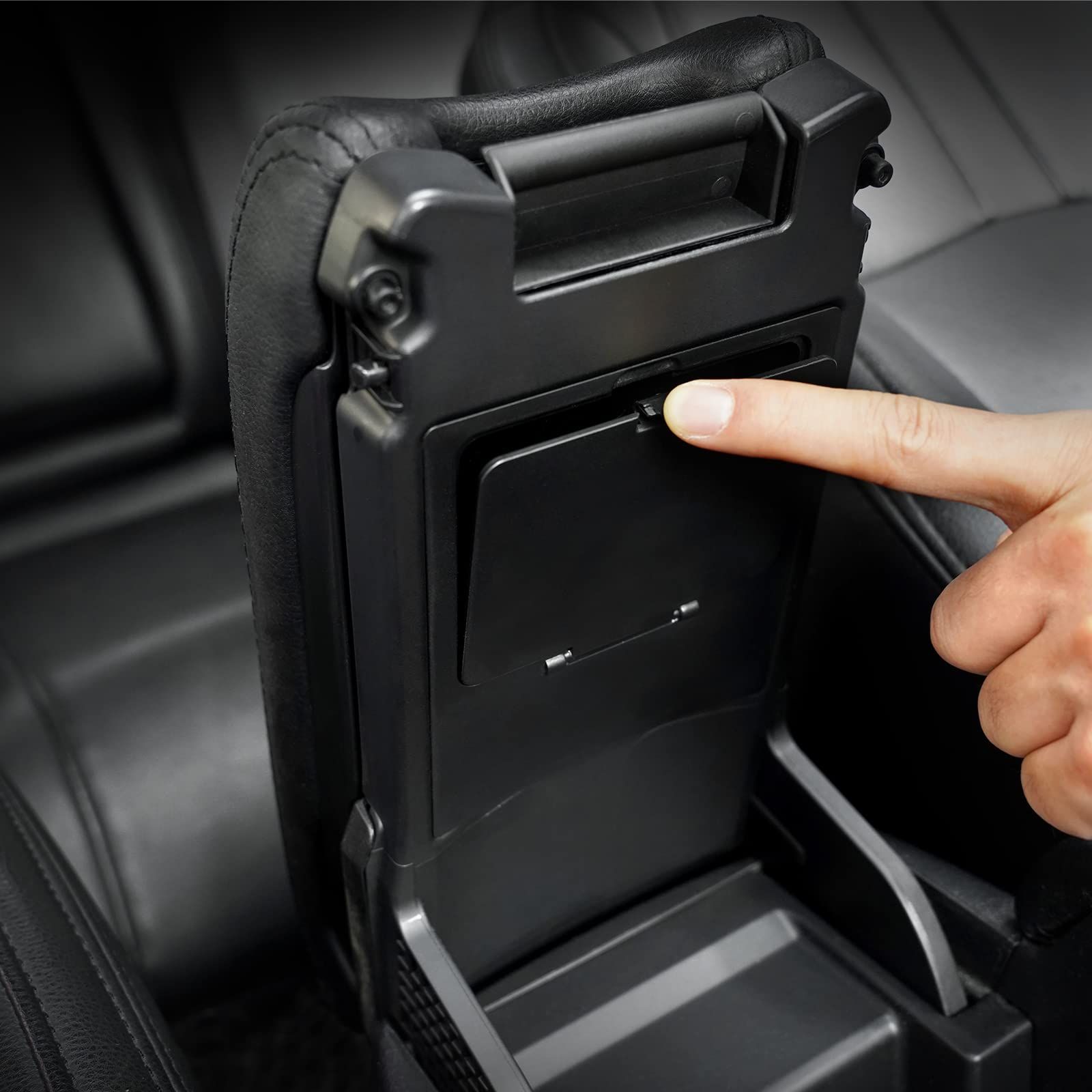 CarQiWireless センターコンソール隠し収納ボックス ホンダ シビック 2016-2021用 センターコンソールオーガナイザー ホンダ シビック ハッチバック Si クーペ タイプ R アクセサリー 2021 2020 2019 2018