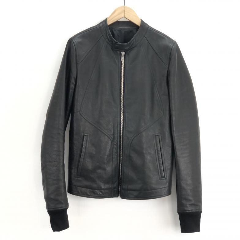 【中古】Rick Owens 16ss レザージャケット 38 ブラック リックオーウェンス[10]