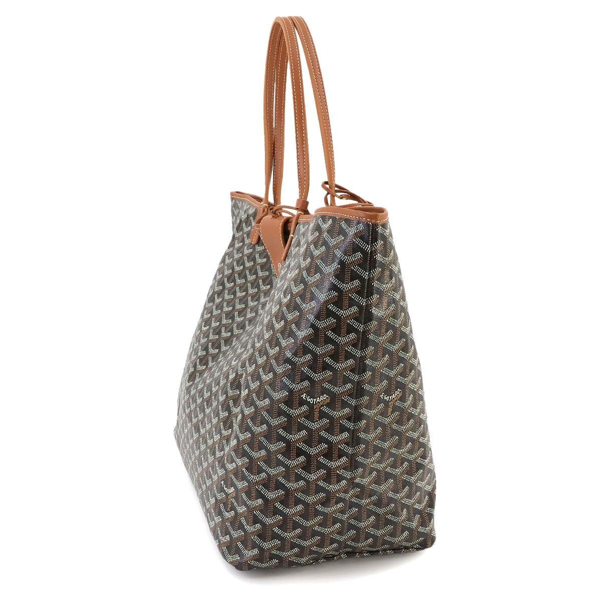 未使用 展示品 ゴヤール GOYARD サンルイ GM トート バッグ PVC レザー ヘリンボーン ブラウン ブラック シルバー 金具  90237563 - メルカリ