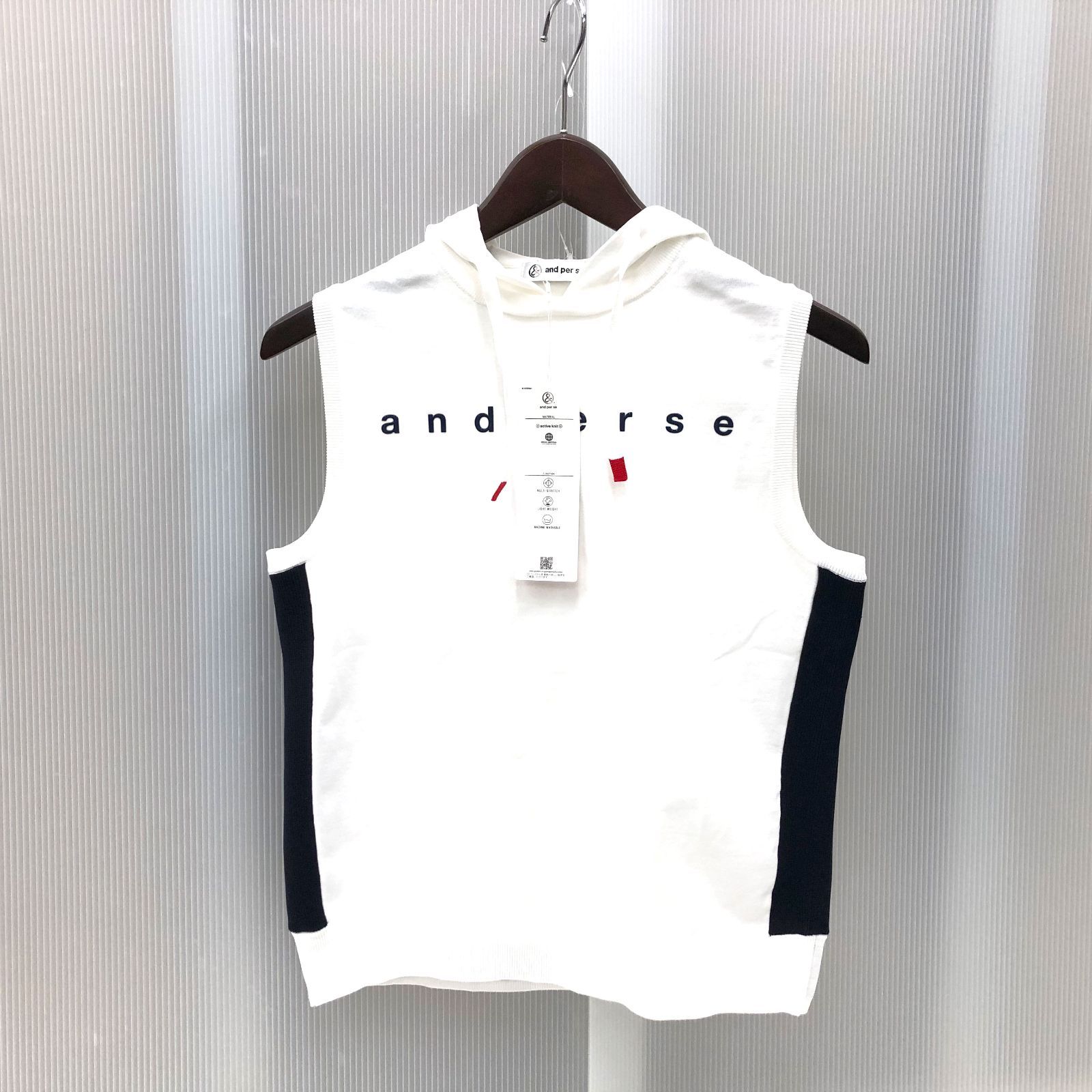 未使用品 アンパスィ ニットベスト M 新古品！】アンパスィ｜レディース｜Mサイズ｜ゴルフウェア - メルカリ