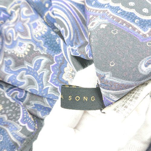 ◇ ⊂ CROON A SONG ペイズリー柄 オールインワン サイズ38 ブルー 