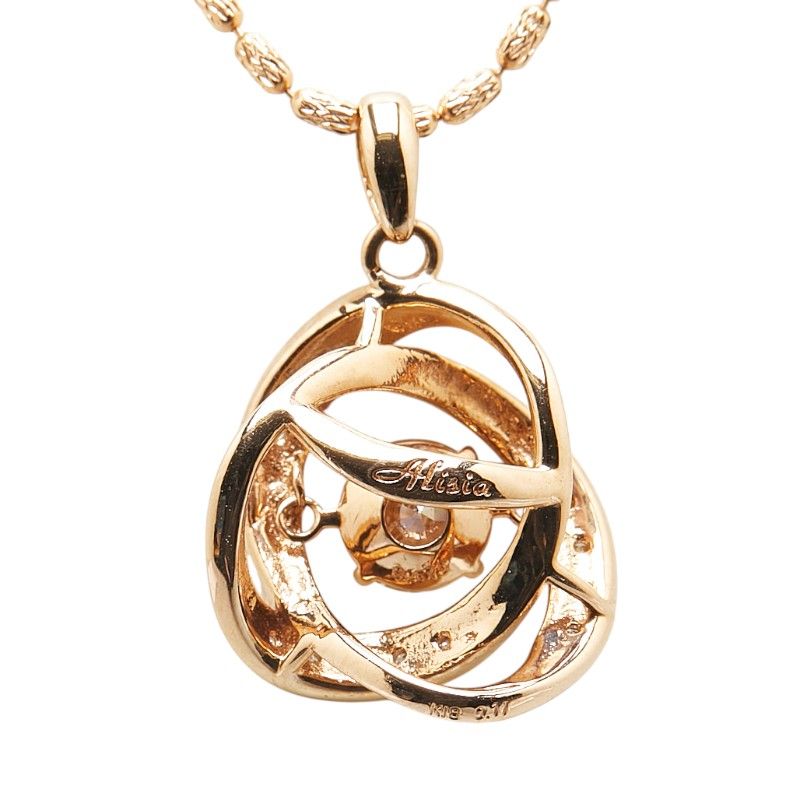 ノーブランド ペンダントネックレス K18PG ピンクゴールド レディース  