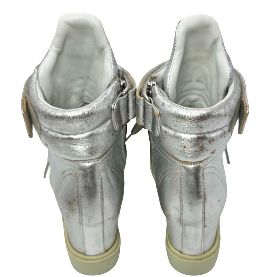 PRADA プラダスポーツ シルバー レザー ハイカット スニーカー 靴 表記35.5 約22.5 cm レディース その他 ブーツ