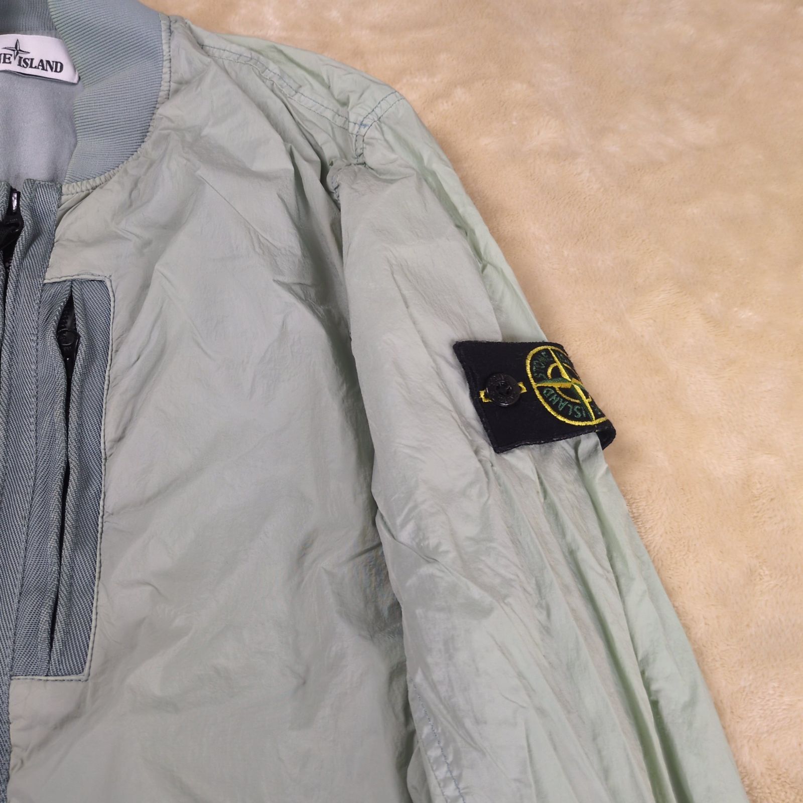 希少】STONE ISLAND ガーメントダイ クリンクルボンバージャケット 