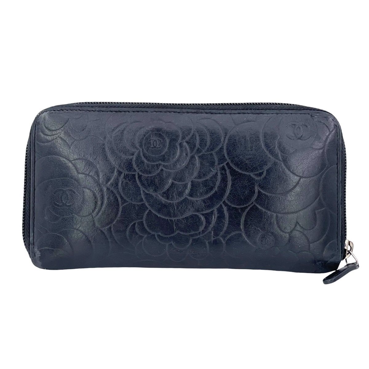 中古】 CHANEL シャネル A50932 カメリア ラウンドジップ長財布 ココ 