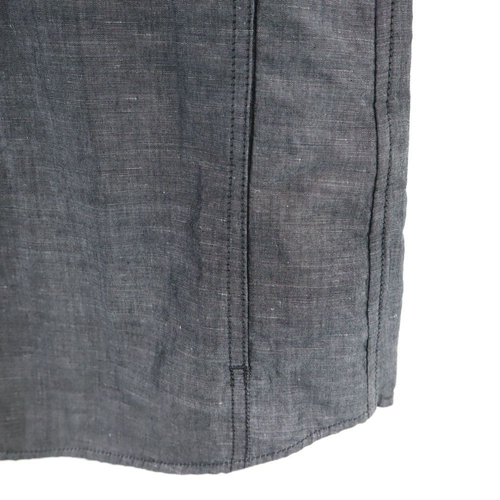 未使用 ジョセフオム リネンブレンド 長袖 オープンカラーシャツ 46 グレー JOSEPH HOMME メンズ 古着 【240423】 メール便可