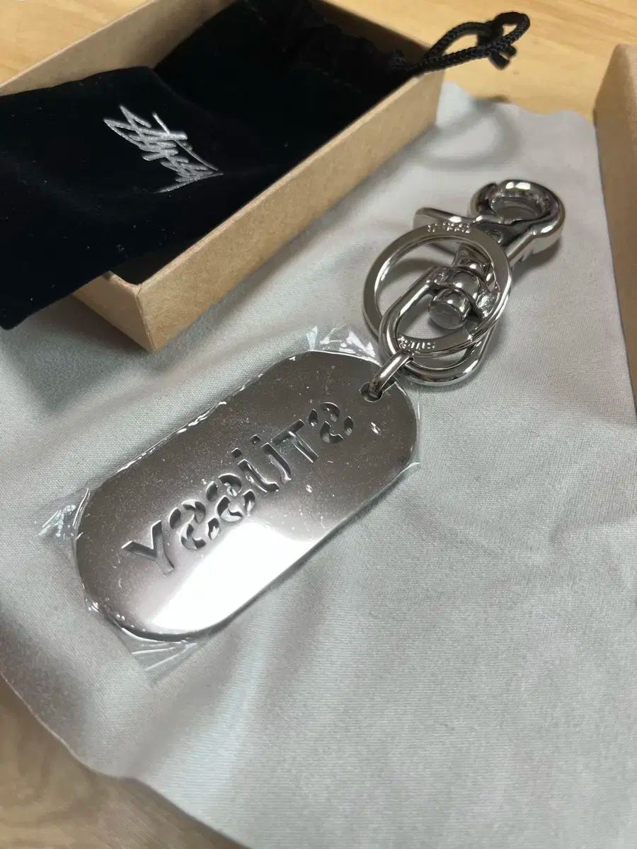 STUSSY(ステューシー) メタル タグ キーチェーン キーリング STUSSY