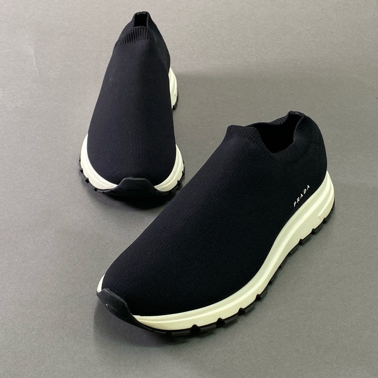 1d21 《美品》 PRADA プラダ Knit Socks Sneakers ニットソックス  