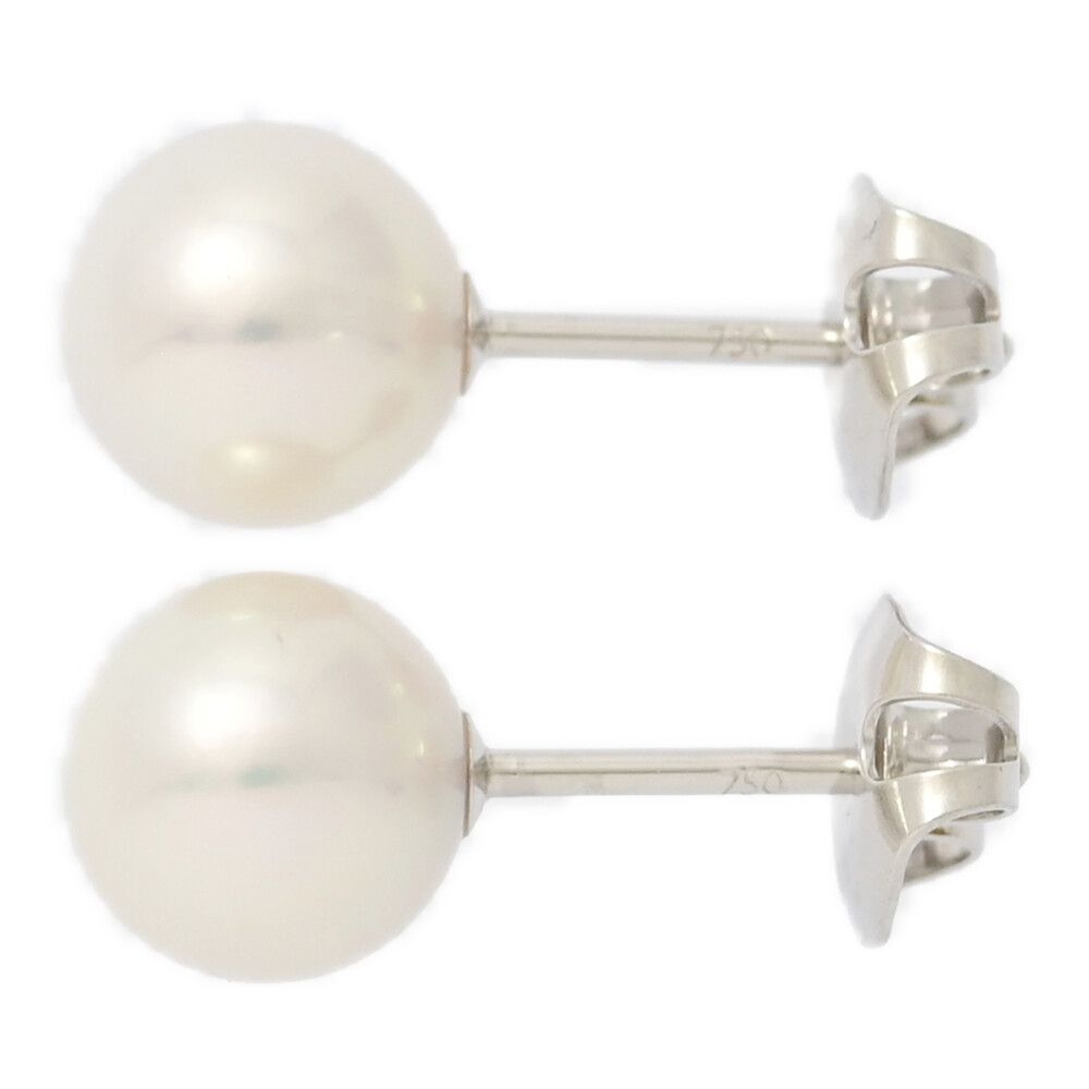 TASAKI タサキ 現行 一粒パール ピアス アコヤ真珠 K18 750 両耳 TASAKI 【美品】タサキ 田崎真珠 K18 パール ピアス 現行品