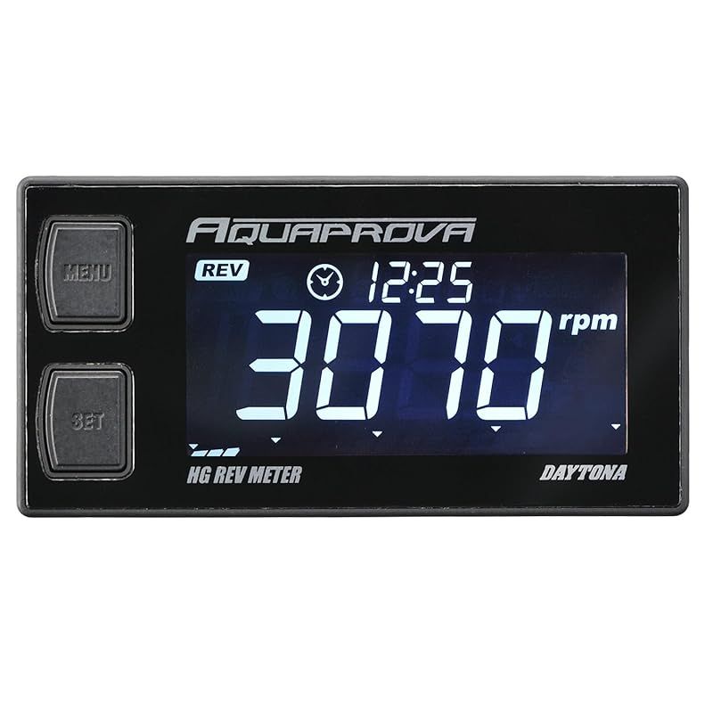 デイトナ Daytona AQUAPROVA アクアプローバ バイク用 タコメーター デジタル 防水 バックライト HGシリーズ レブメーター 72815