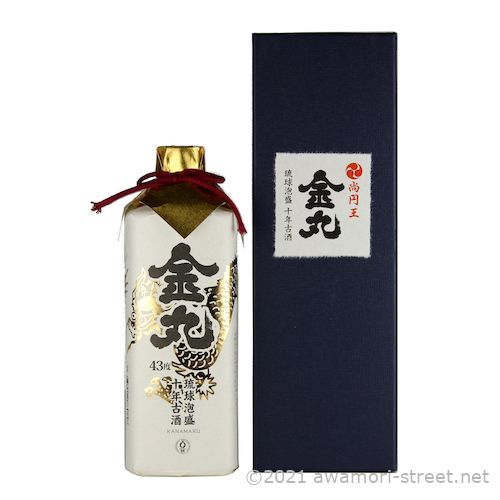 泡盛 金丸 十年古酒 おちょこ付き 43度 720ml / 伊是名酒造 本場