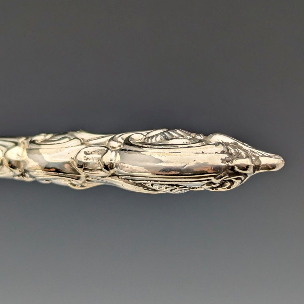 1882年 英国アンティーク シルバープレート カトラリー6ペアセット 彫刻ブレード Elkington 1882年 英国アンティーク シルバープレート カトラリー6ペア