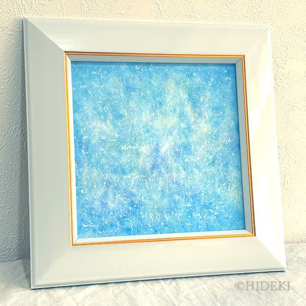 抽象画パステルアート 雨