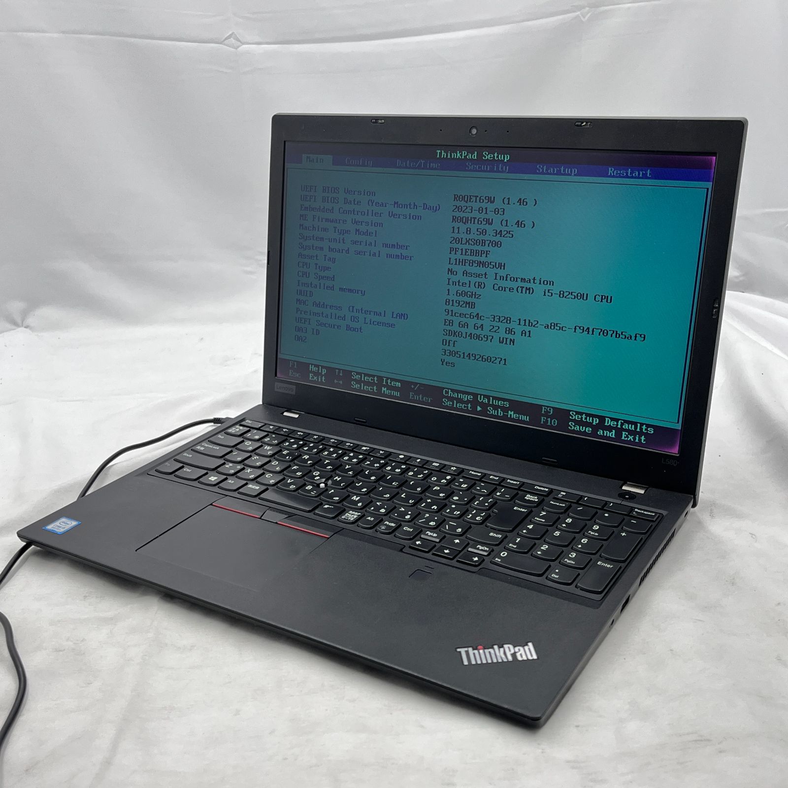 ☆液晶訳あり/ジャンク☆Lenovo ThinkPad L580 [Core i5 8250U 8GB 