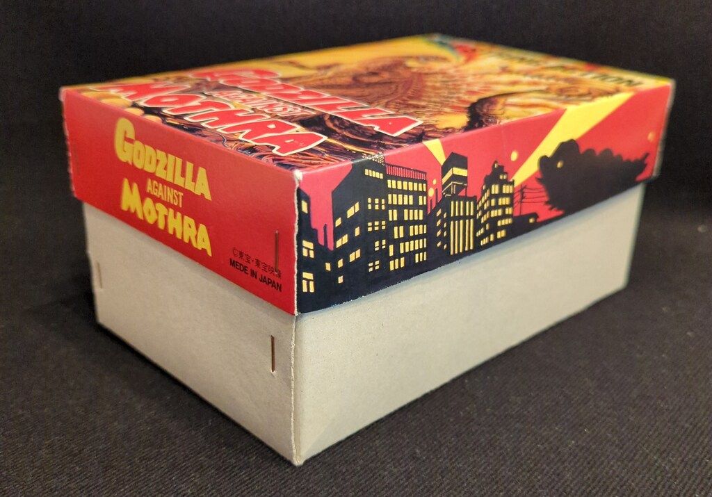 ビリケン商会 ゼンマイ歩行ブリキ ゴジラ(幼虫モスラ付) ブルー 180mm