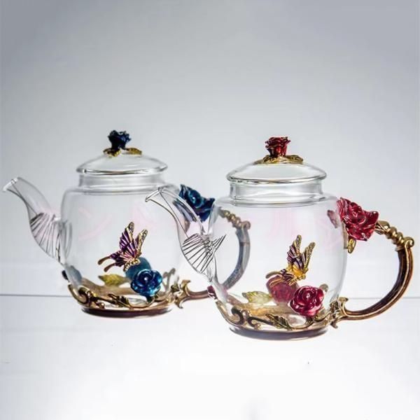 新品・未使用】煎茶道具 急須 ガラス 茶壷 横手急須 湯沸 水注