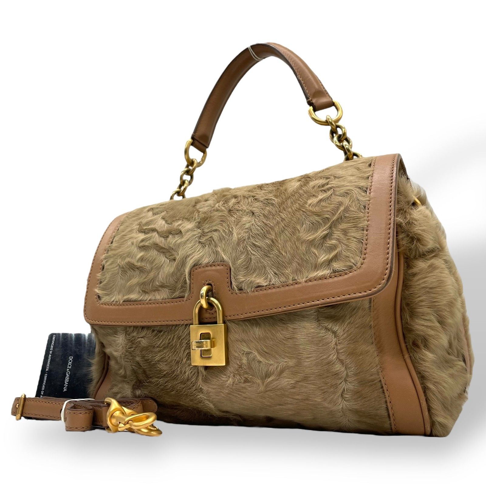 美品 DOLCE&GABBANA ドルチェ＆ガッパーナ シシリー 2WAY ハンドバッグ 