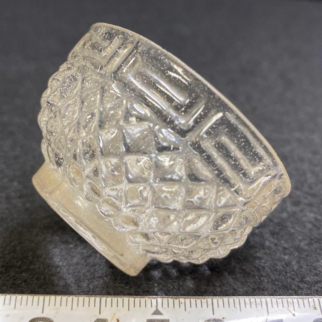 江戸ガラス 型押し ガラス 盃 直径5.1㎝ 東な6-1118 2F