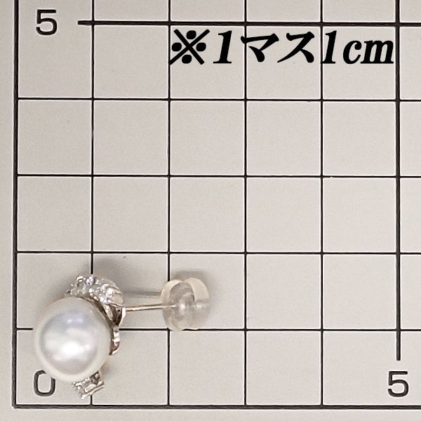 白蝶真珠(南洋真珠) ピアス ダイヤモンド Pt900 中古 宝正 901325  
