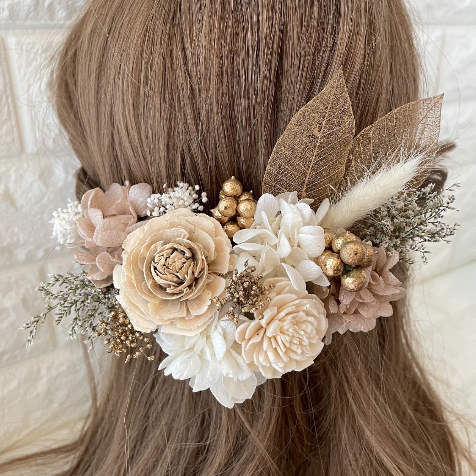 ナチュラルテイストの髪飾り♥️ヘッドドレス
