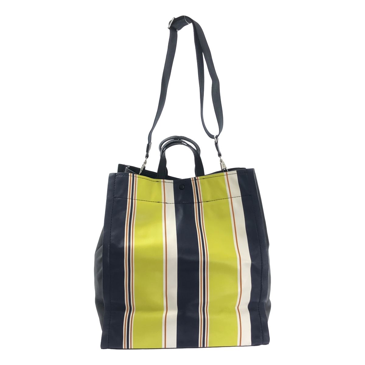 3.1 Phillip Lim スリーワンフィリップリム 2way スクエア ボーダープリント ショルダーバッグ マルチ レディース