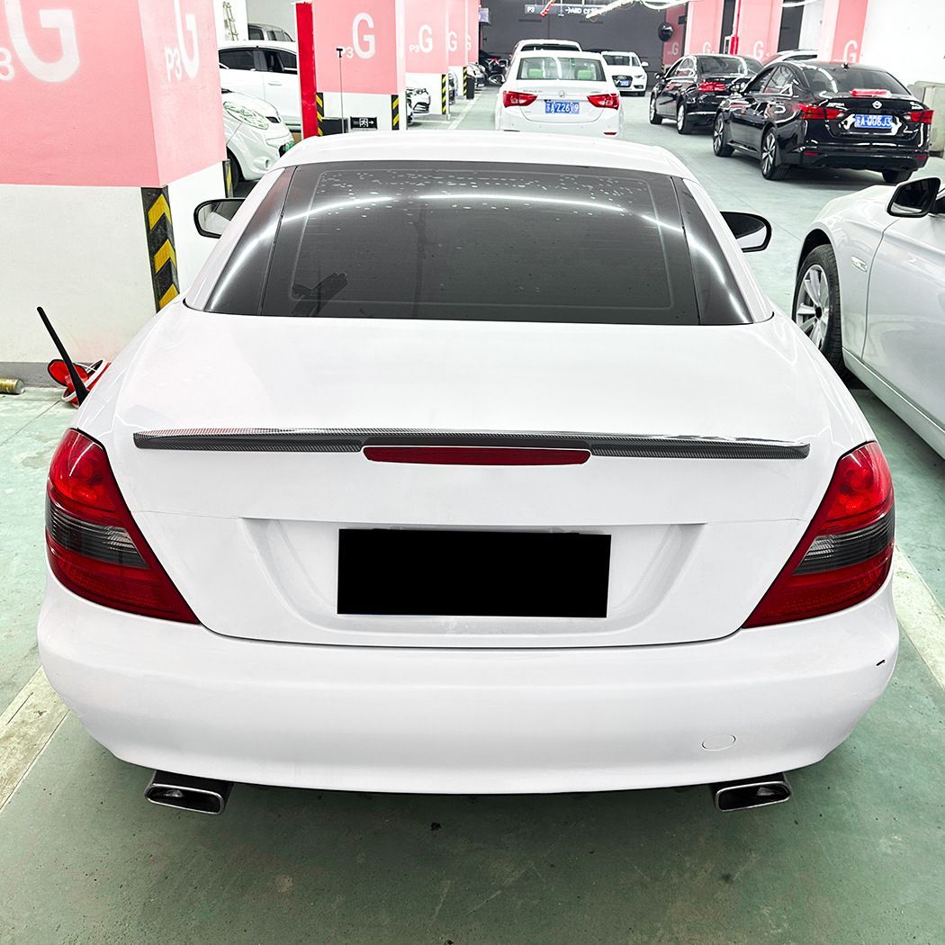 メルセデス ベンツ SLK R171 2005-2010 AMG テールウィング リアスポイラー エアロ ABS ピアノブラック カーボンファイバー調