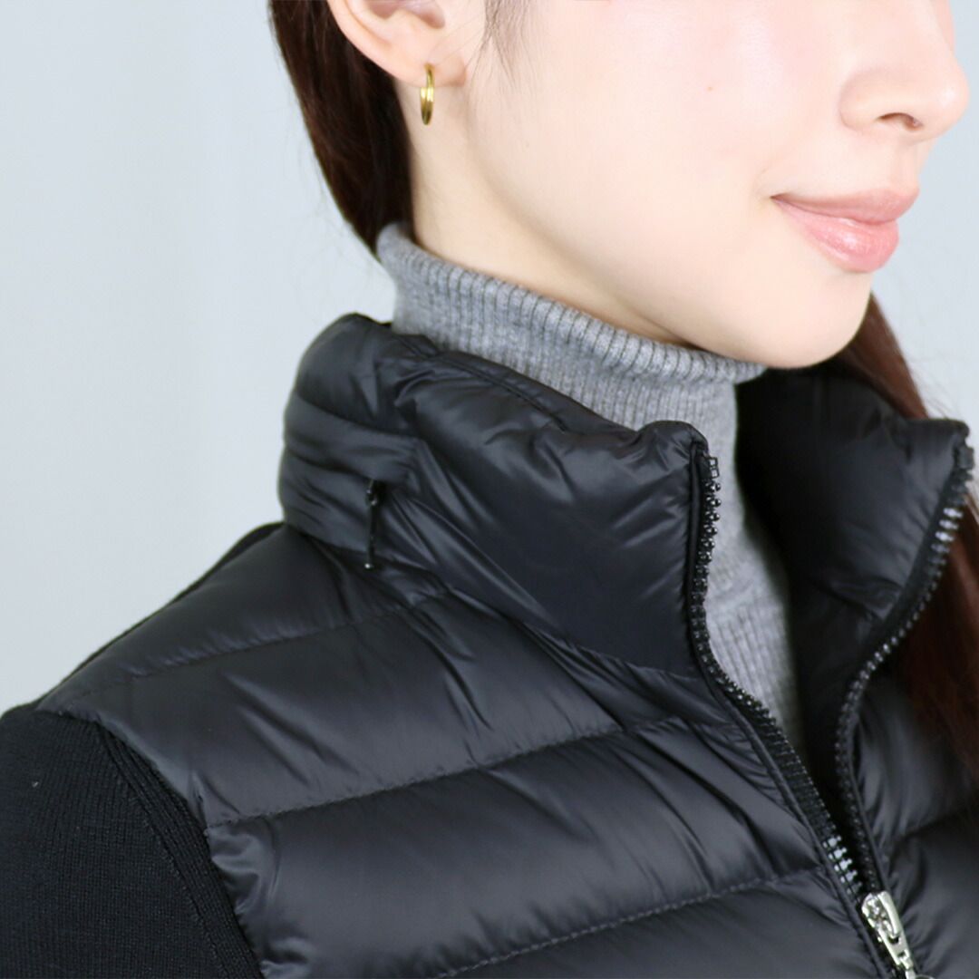 モンクレール Maglione カーディガン ダウン ニット レディース 黒 S モンクレール Maglione カーディガン ダウン ニット レディース 黒 S