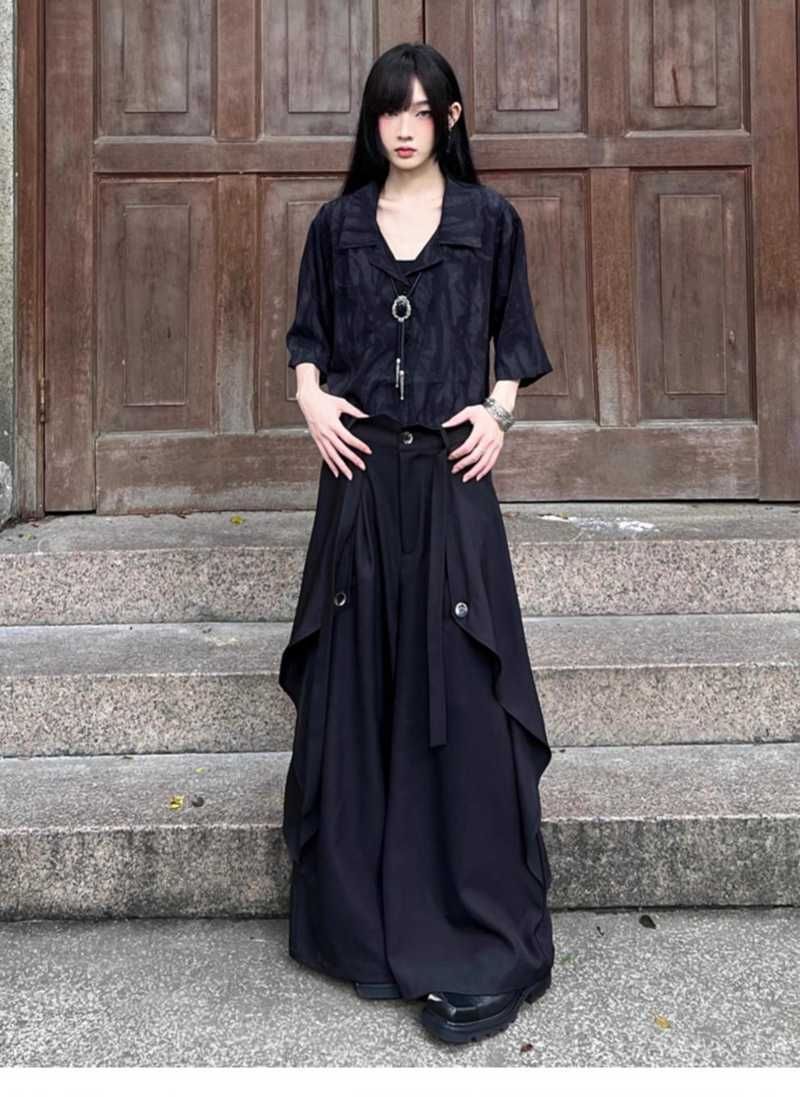 ワイドパンツ 即購入OK レディース ボトムス アシンメトリー
