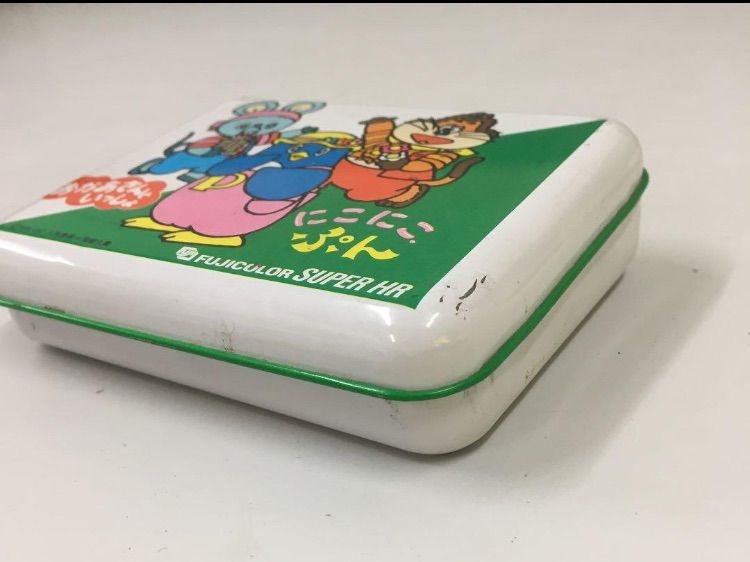 昭和レトロ フジカラー SUPER HR スチール缶 収納ボックス スツール gigiliving_hbr8501