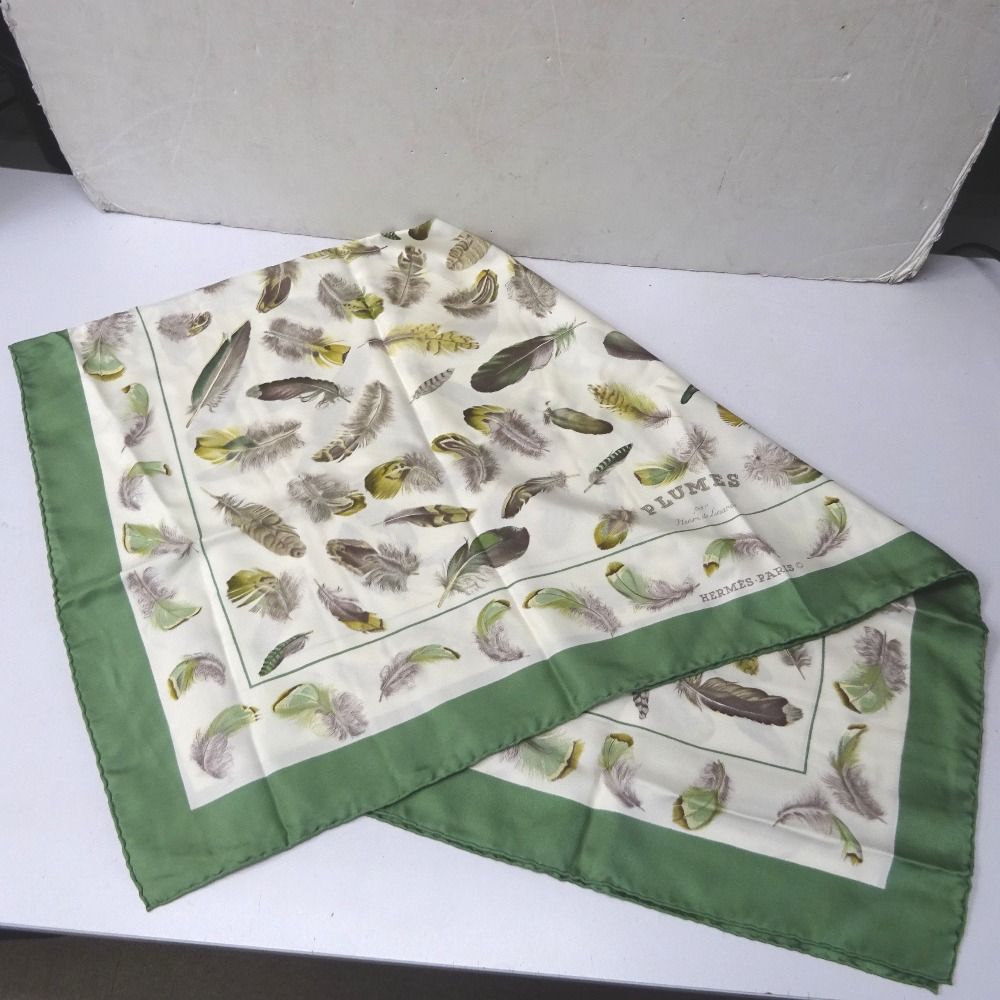 Ft600101 エルメス スカーフ カレ90 PLUMES par Henri de Linares