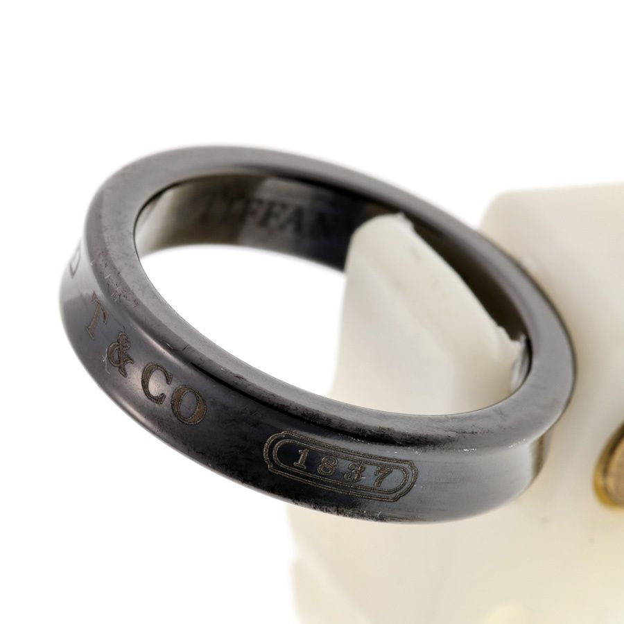 ティファニー / TIFFANY&Co. 1837 ナロー リング チタン ブラック # 9  