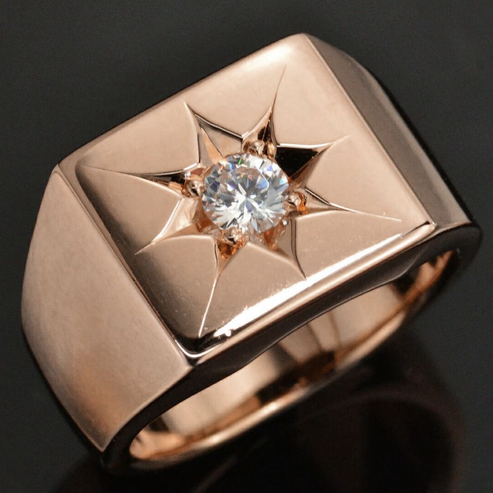 ダイヤ・ダイヤモンド・指輪・18金・地金・印台リング・メンズ