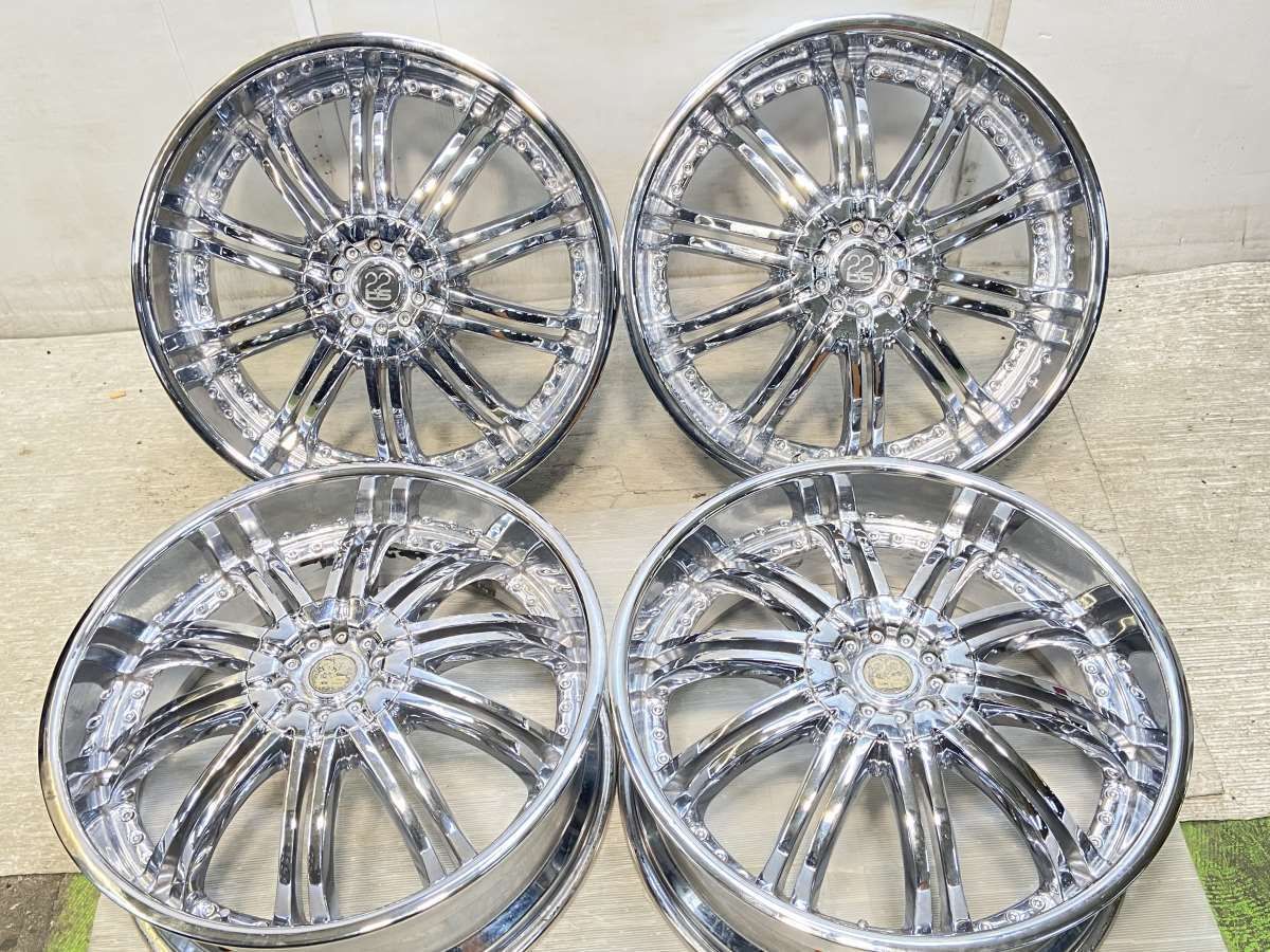 22x8.5 40 114.3-5穴n　 22 BIS n中古ホイール 4本セットn a22241005055