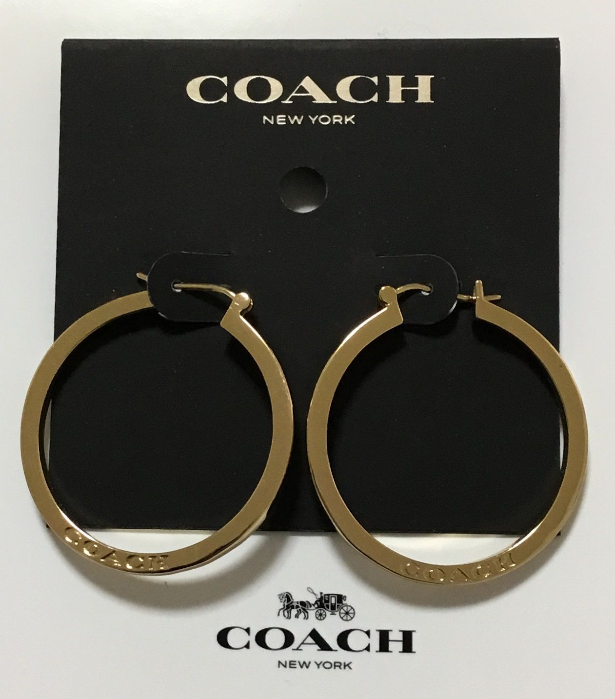 新品 COACH フープリング ゴールド ピアス - メルカリ
