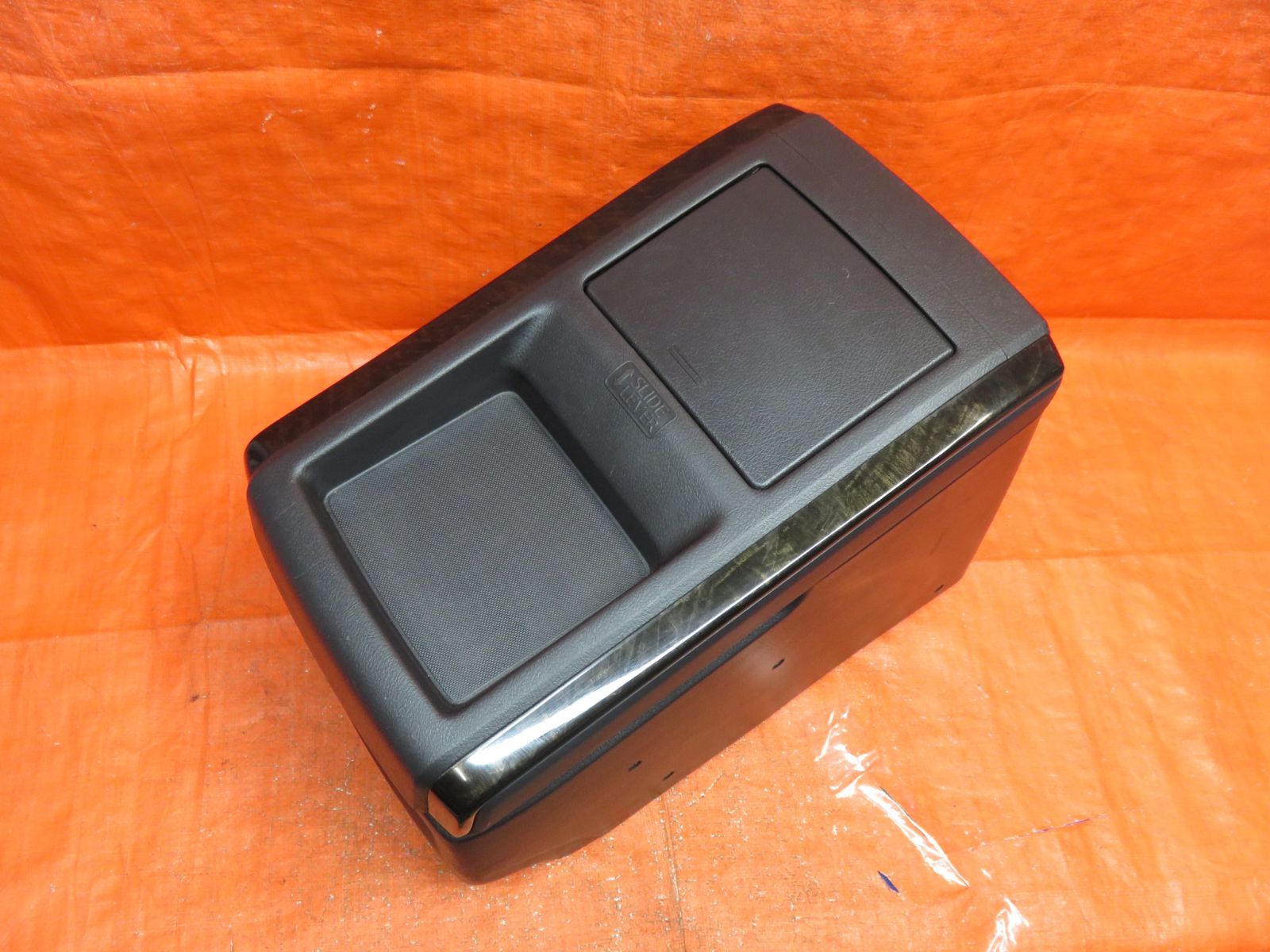 LA4034* アルファード GGH20W|後期 スライド|黒木目 センターコンソールボックス|外部端子 ANH20W ANH25W GGH25W|ヴェルファイア 小傷有