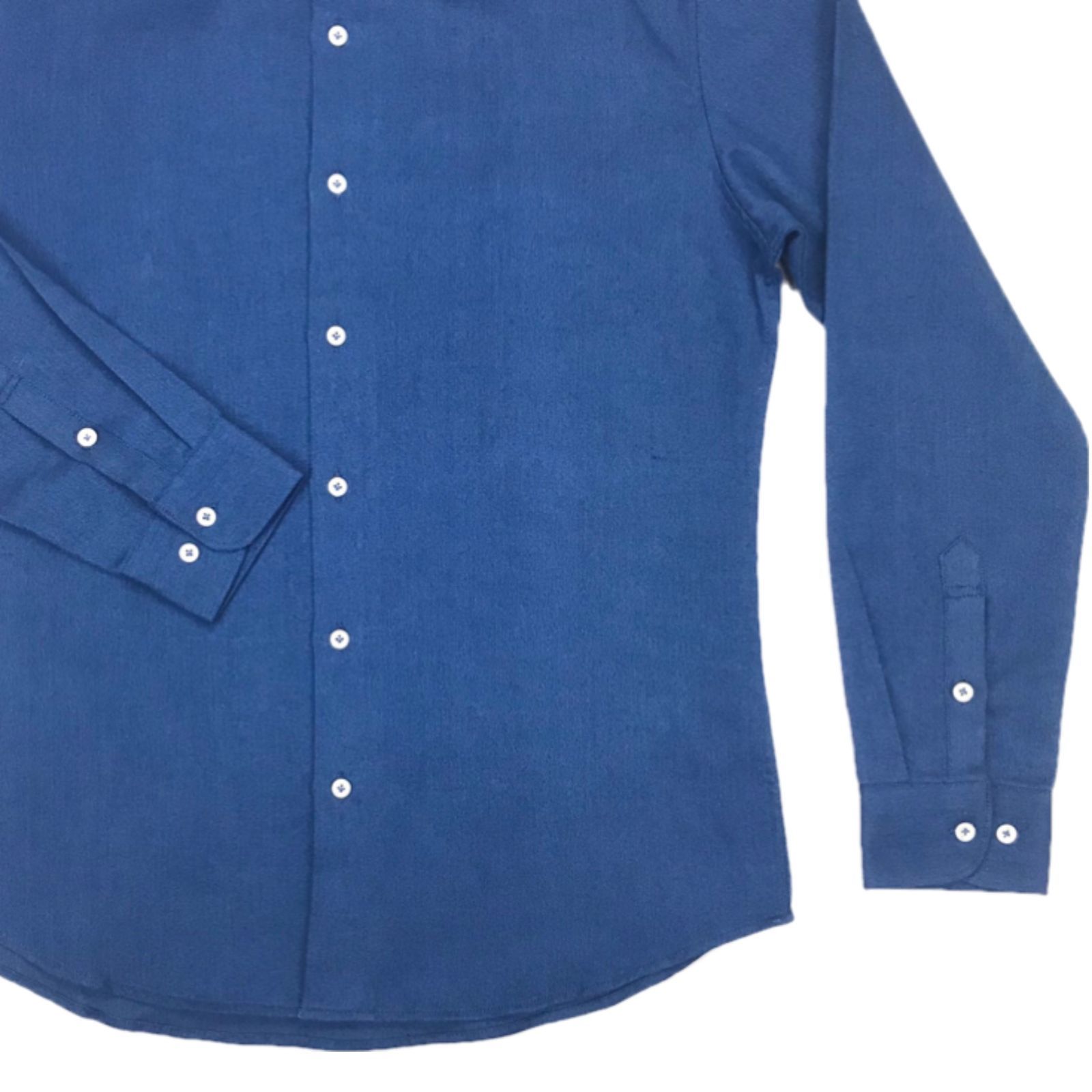 【新品★未使用】ロイヤルブルー オックスフォードクロス ホリゾンタルカラーシャツ
