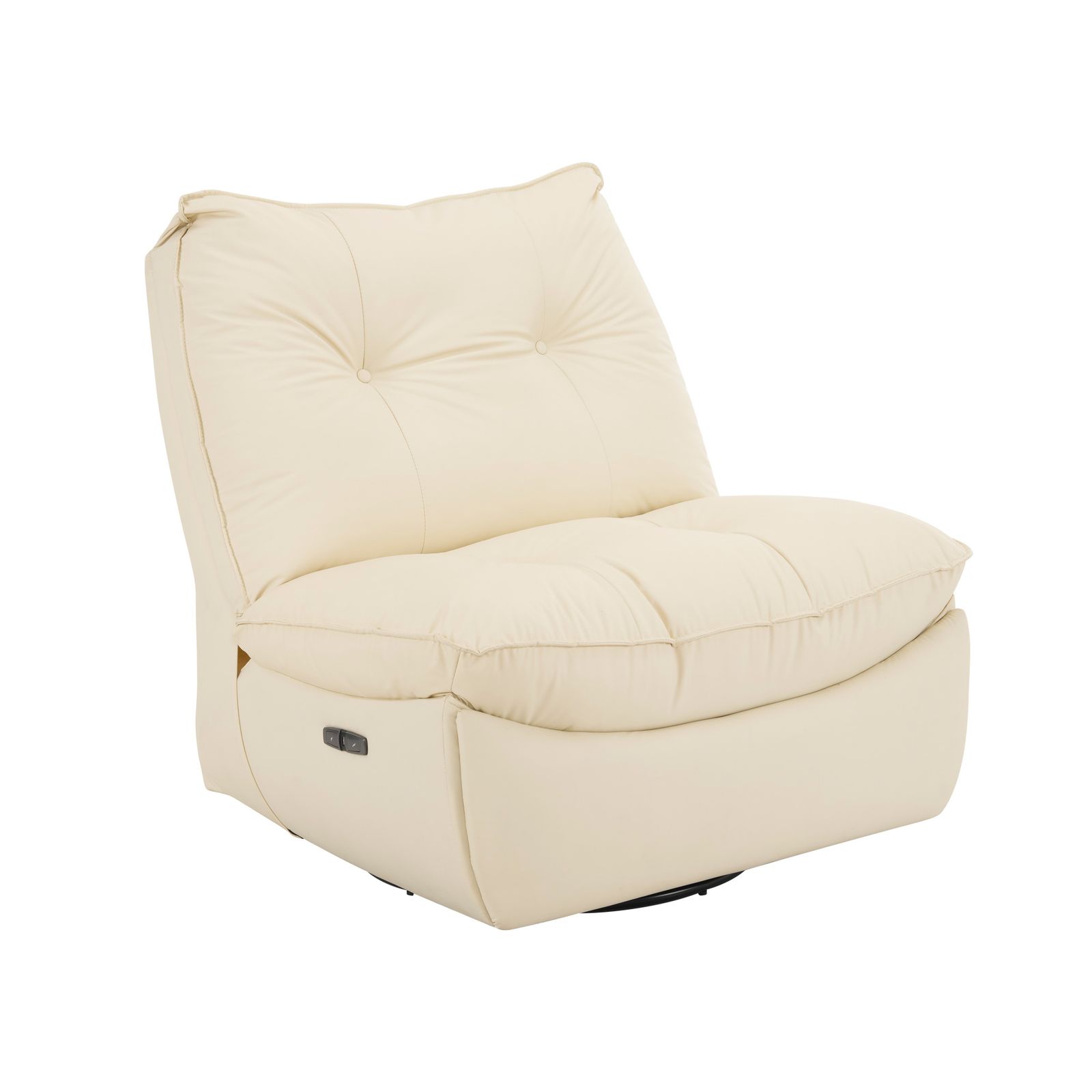 リクライニングソファー 肘掛けなし ロッキング オットマン一体型