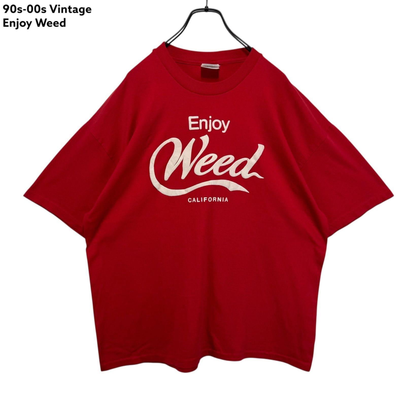 90s-00s Enjoy Weed Coca-Cola-Like Parody T-shirt Tee USA製ボディ 