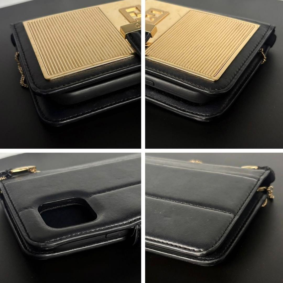 FENDI Chaos フェンディ×カオス コラボ iPhone11 Pro用 カバー スマホケース チェーンハンドル付き 手帳型 き CHRISTIANNAURATH_COM_BR