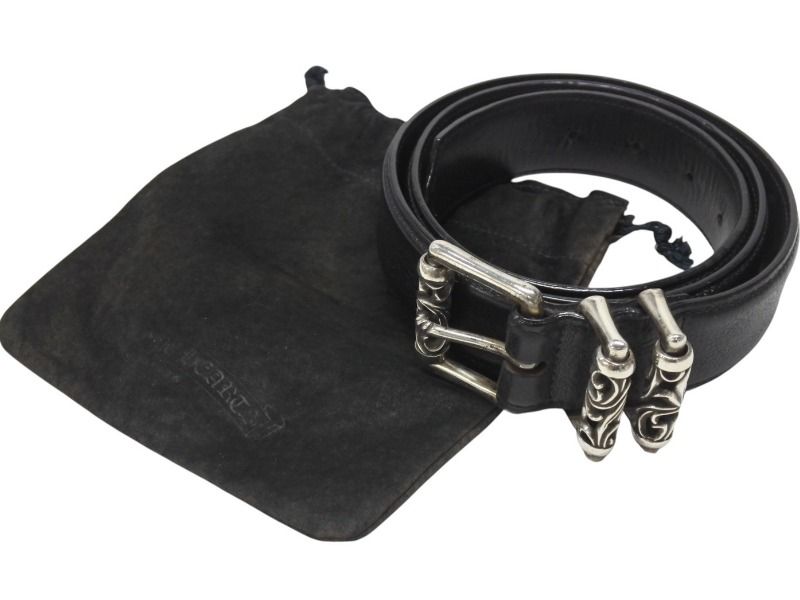 クロムハーツ　ローラー ベルト レザー ブラックW34 新品未使用 正規品 中古・古着通販】CHROME HEARTS (クロムハーツ) ローラーベルト