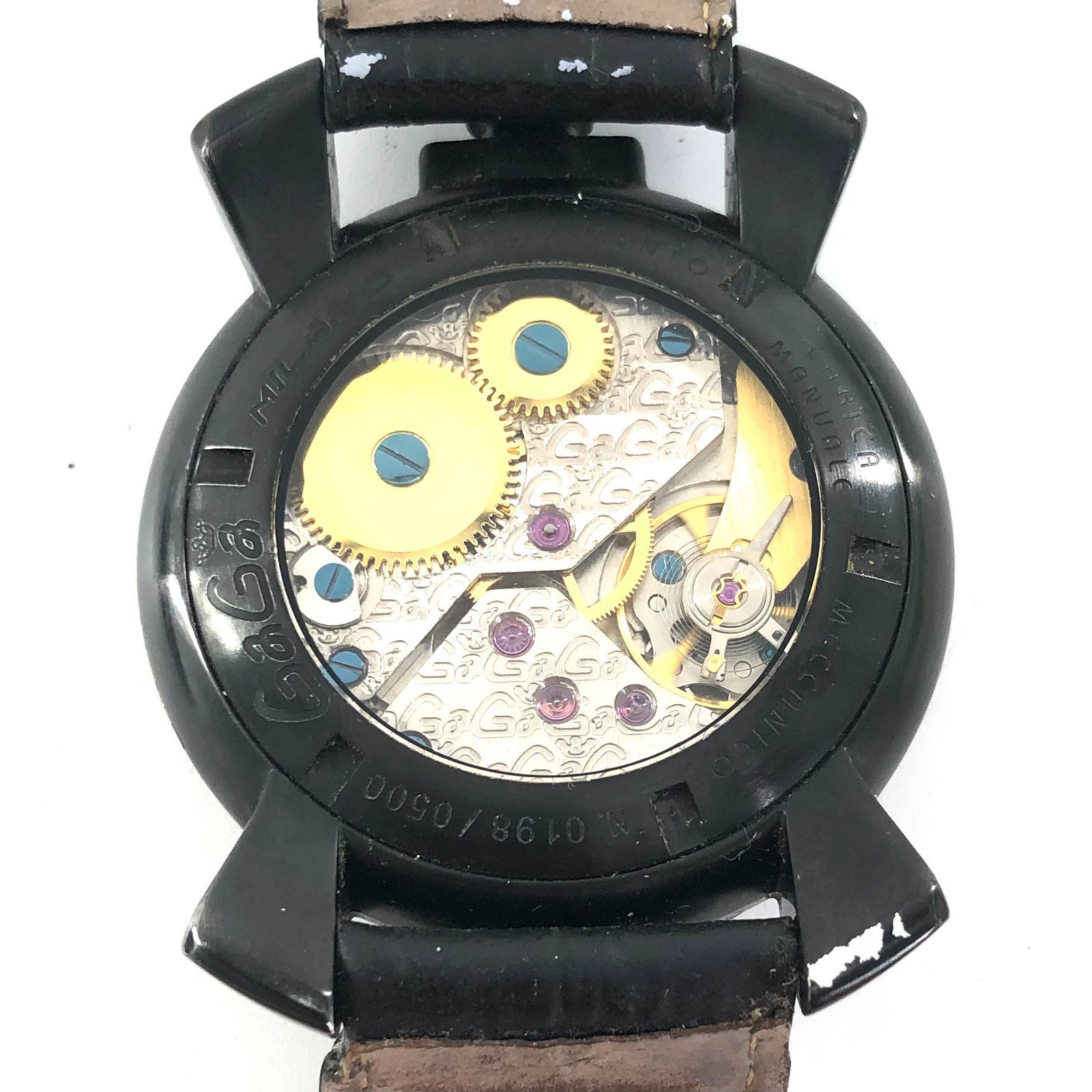 GaGa MILANO ガガミラノ マヌアーレ48 5016.1 手巻き 稼働品 革 500本 