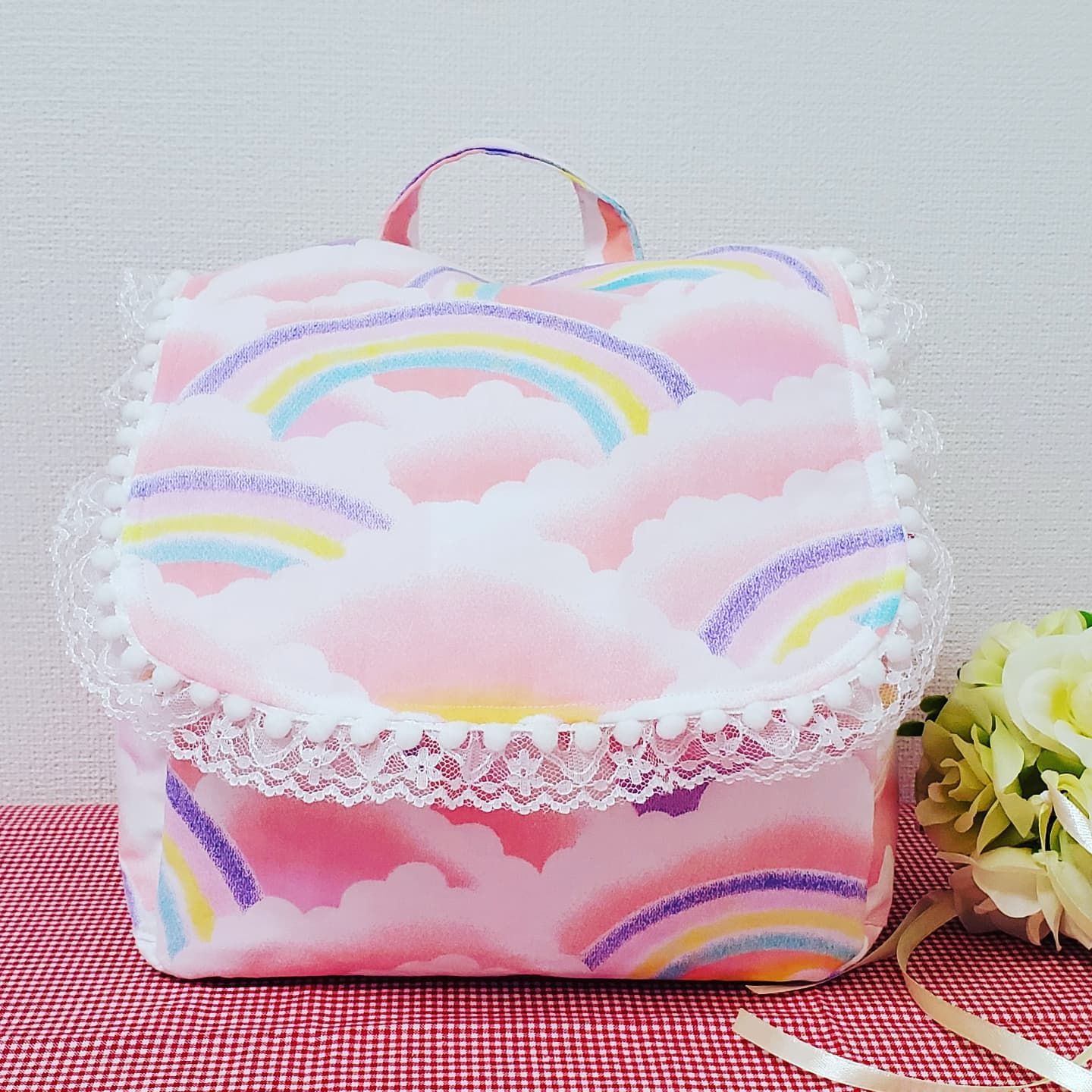 ベビーリュック ハンドメイド レインボー 