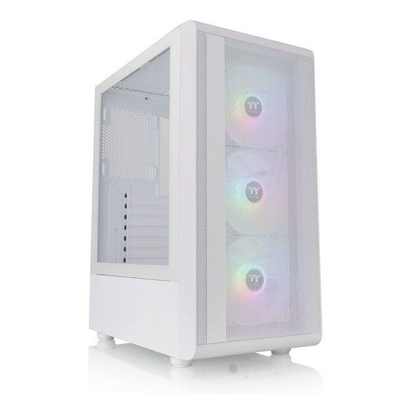 【新品･最短当日出荷】Thermaltake  サーマルテイク S200 TG Snow Edition   ATX ミドルタワー PCケース 120mm ARGBファン 3基 ホワイト CA-1X2-00M6WN-00 (2570047)