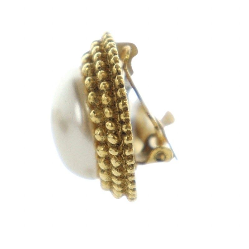 Chanelシャネル★EAR CLIP★CC パールイヤクリップ【ランク：A】 CHANEL Pearl Drop Pierced earrings/シャネル CC チェーン