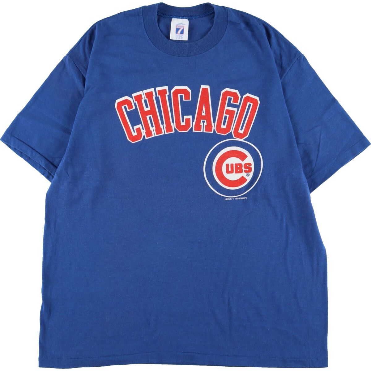 古着 80年代 LOGO7 MLB CHICAGO CUBS シカゴカブス スポーツプリントT